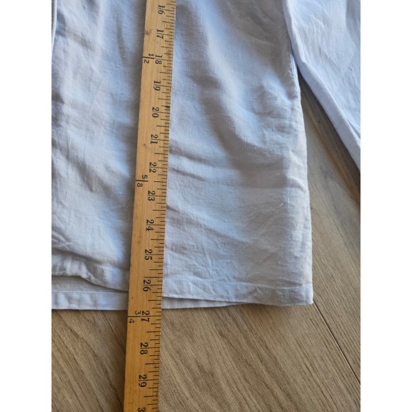 S&L Women's Linen Button-Up Shirt Size S Light Blue Long Sleeve - Picture 8 of 10